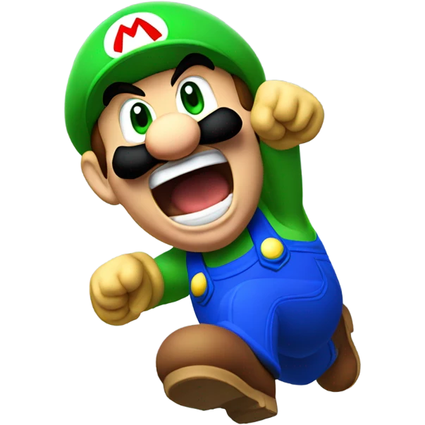 Super Mario screaming emoji