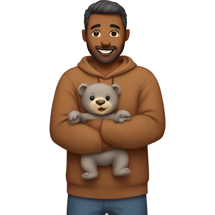 Daddy bear holding baby bear emoji