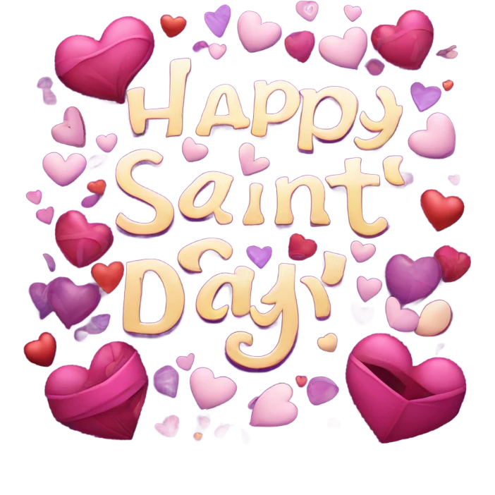 Happy Saint valentine day purple  emoji