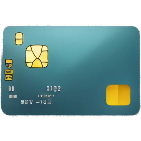 credit card going through microchips emoji