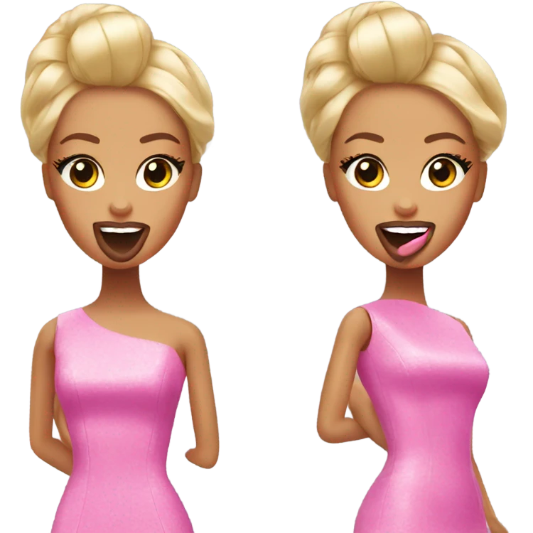 barbie sticking out tongue emoji