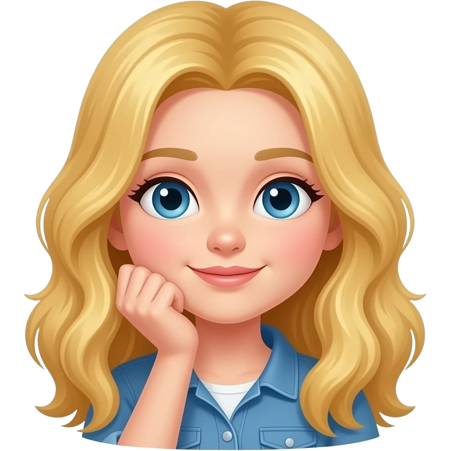 blond girl dreaming of you emoji