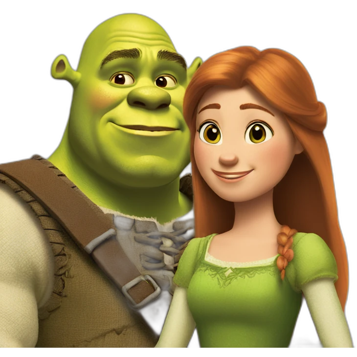 Shrek y fiona emoji