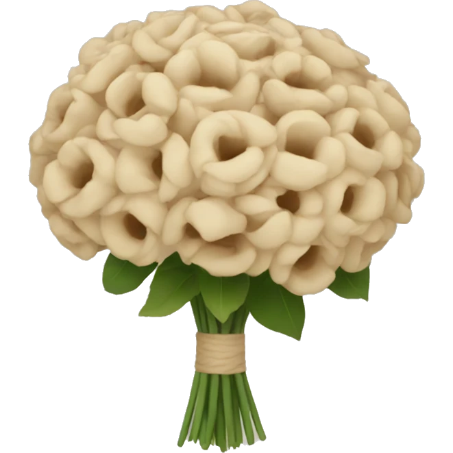 Beige bouquet emoji