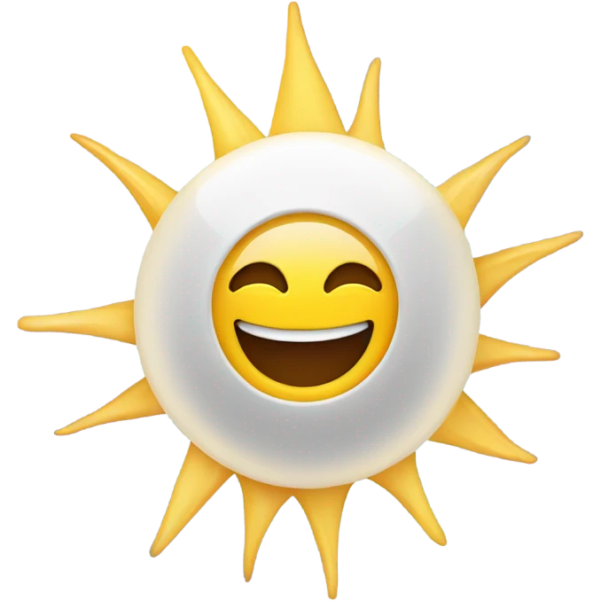 Sun drinking a coffee emoji