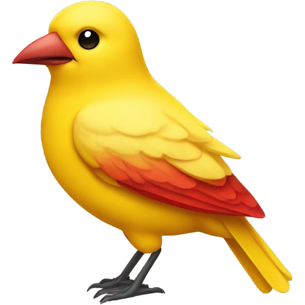 Yellow bird with red cheeks emoji