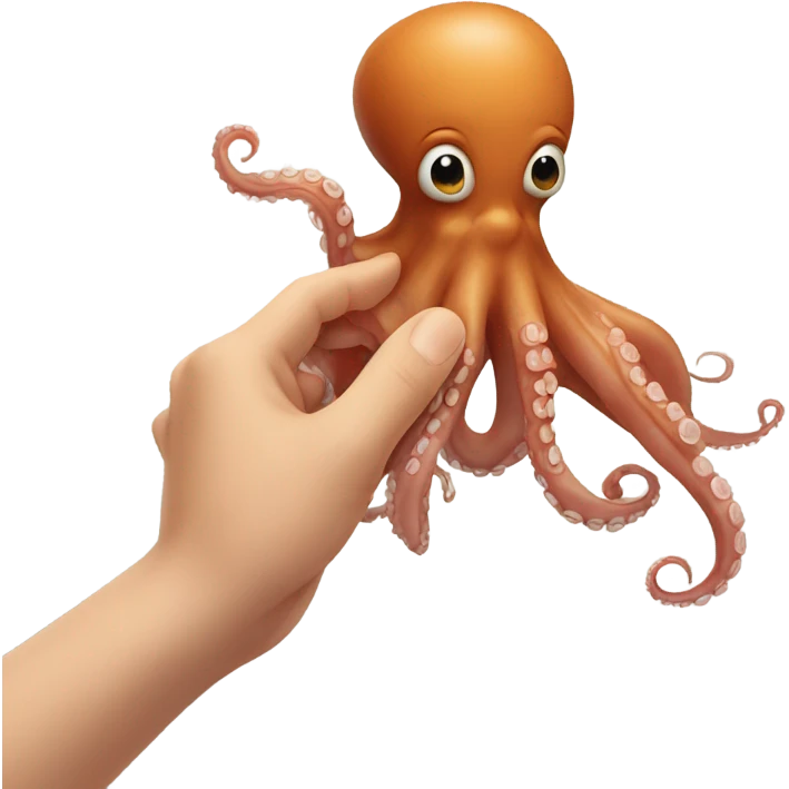 A finger tapping an octopus emoji