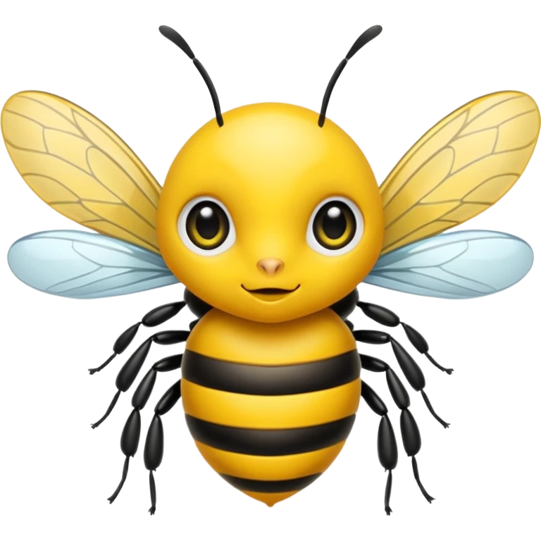 Je veux que tu me crées l'emoji, d'une petite abeille malicieuse, moderne et stylé emoji