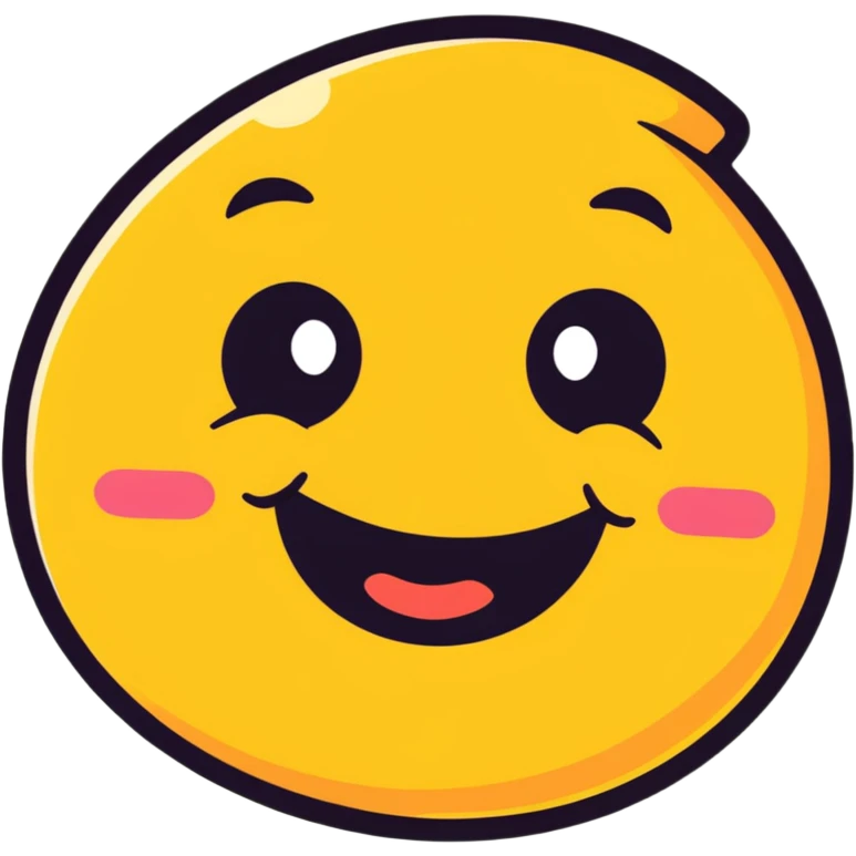 happy emoji but silly  emoji