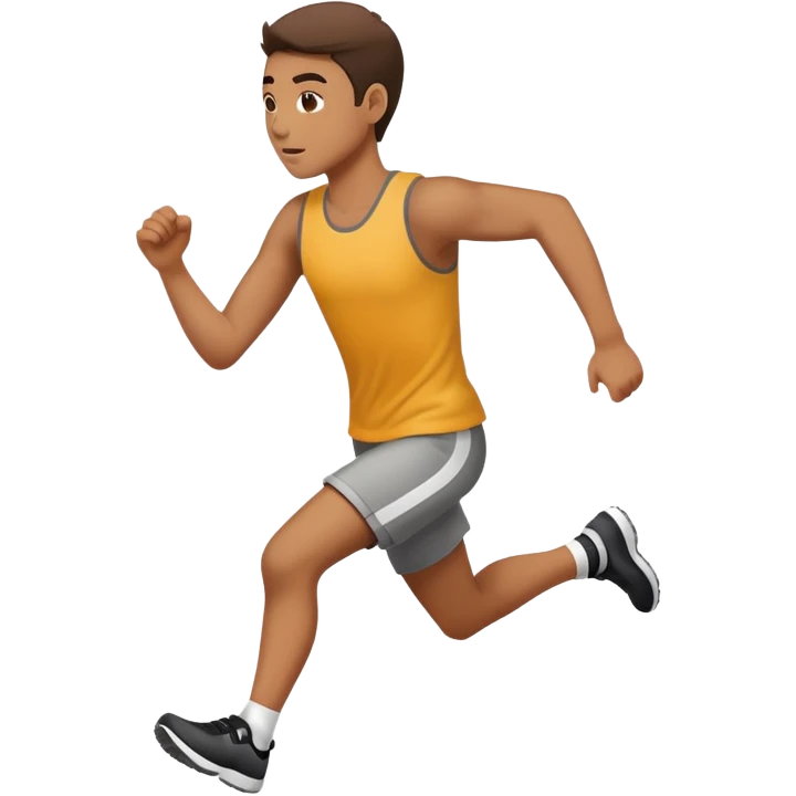 person running, medium skin tone emoji