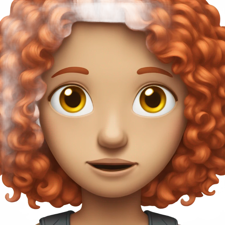 Redhead rolling eyes emoji