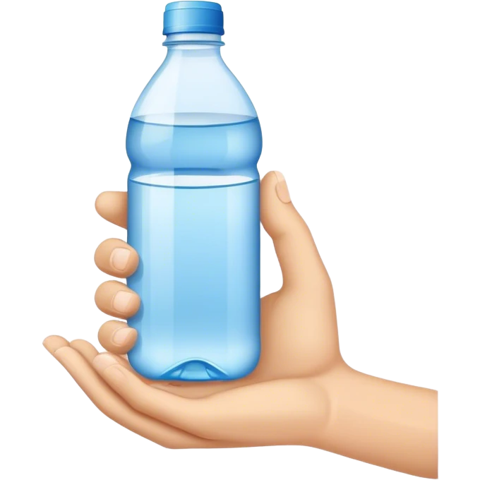 hand holding bottle of water emoji
