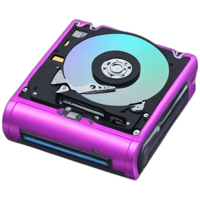 retro wave hard drive emoji