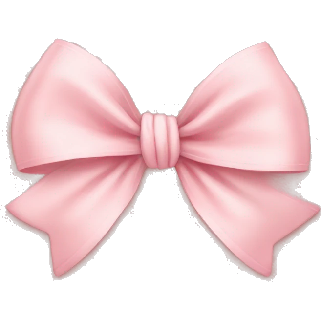 Cute blush pink bow emoji