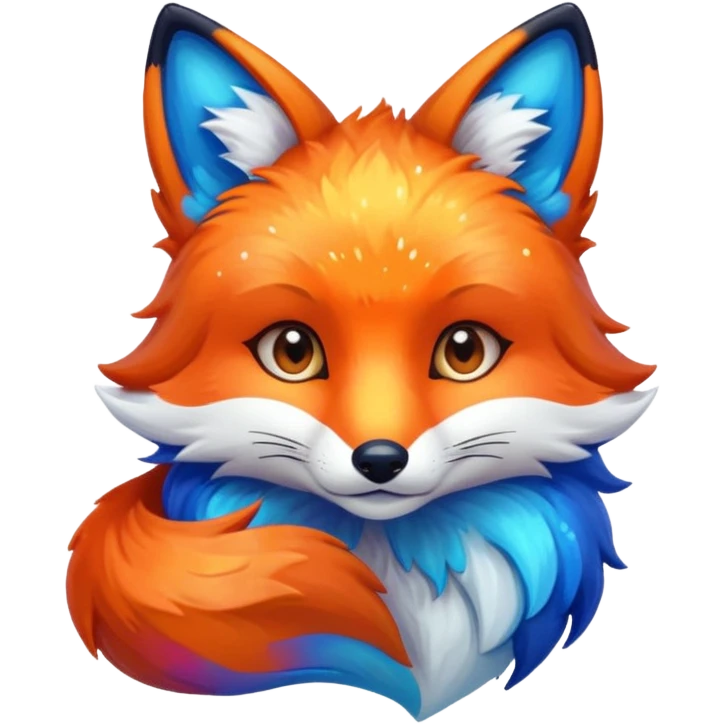 a galaxy print fox emoji