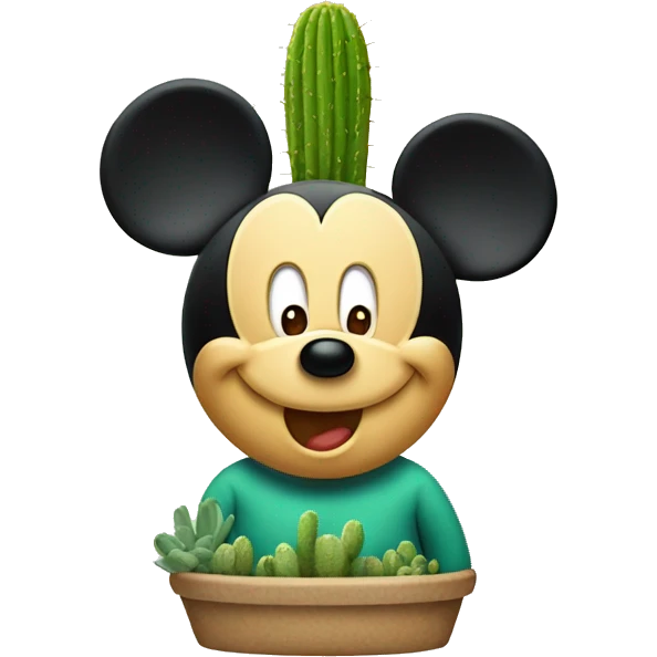 Mickey mouse whith cactus emoji