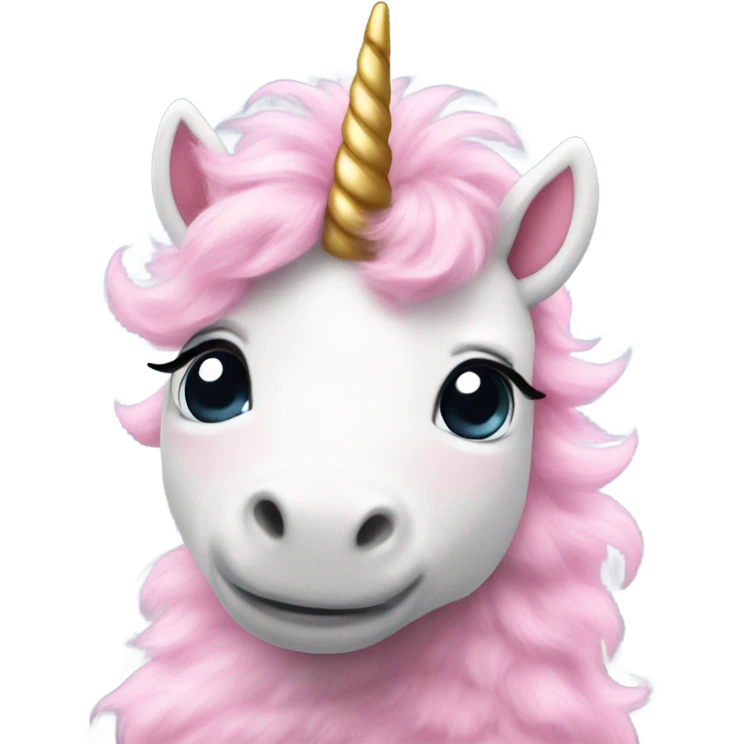 Pink fluffy unicorn ￼ emoji