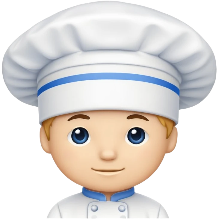 chef's hat with a blue line emoji