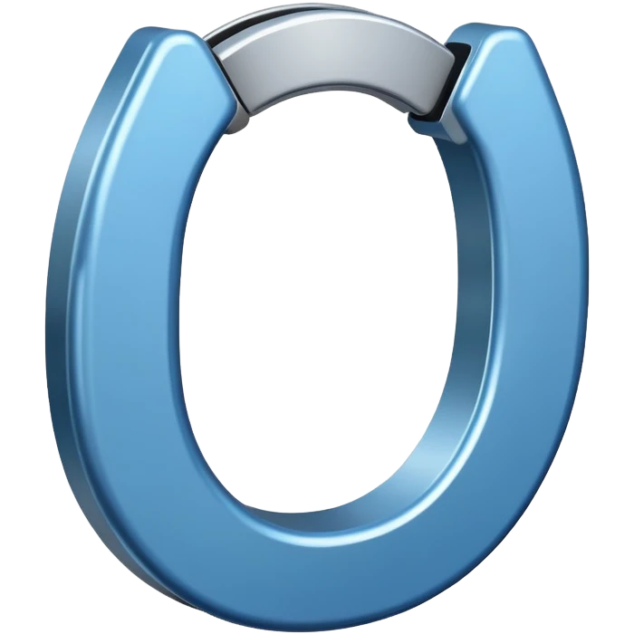 blue horseshoe magnet emoji