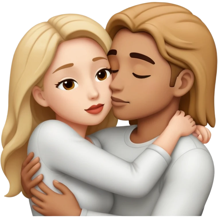 Berpelukan dan berciuman serta bermesraan  emoji