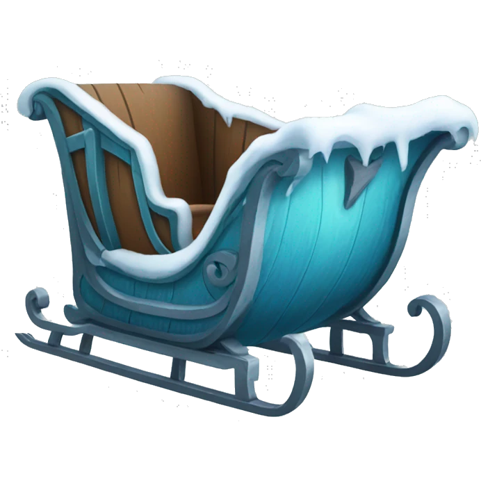 Frozen sleigh emoji