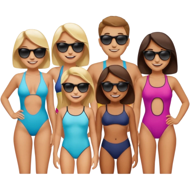 Beach, friends emoji