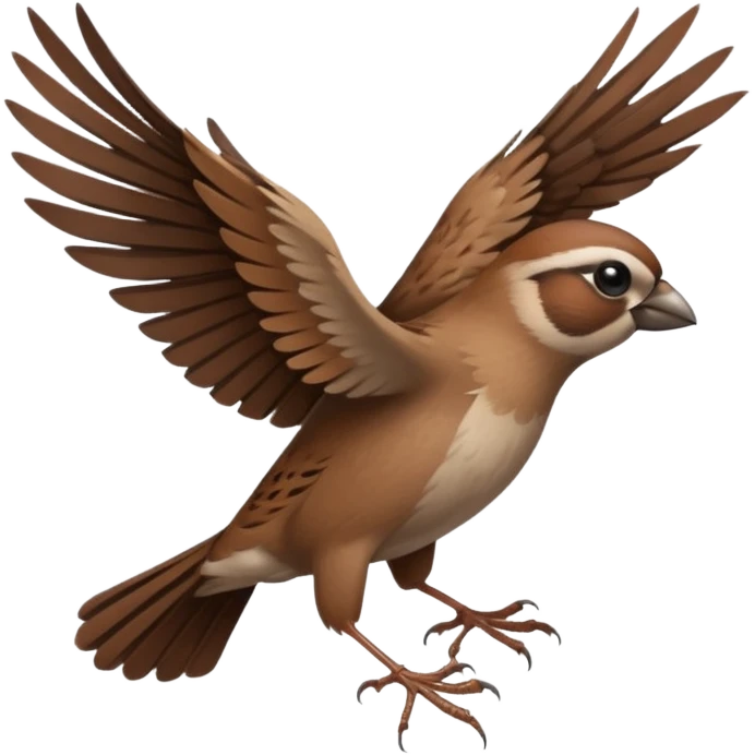 a sparrow starting to take off emoji
