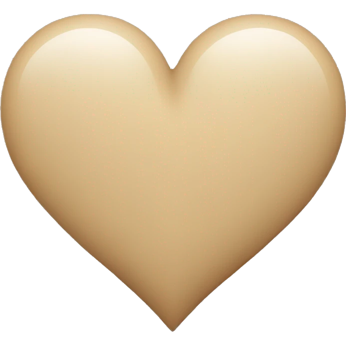 beige heart emoji