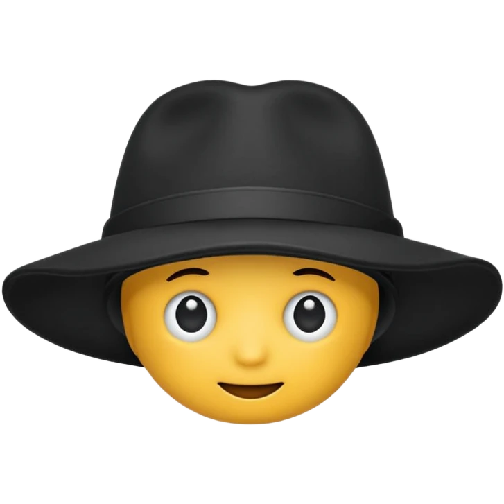 black hat no human emoji