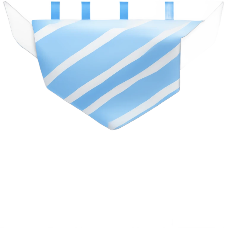 A white envelope tilted slightly forward with a folded top flap, featuring a diagonal blue stripe from top-left to bottom-right. Minimalistic, 3D look, clean design, symbolizing digital communication. emoji