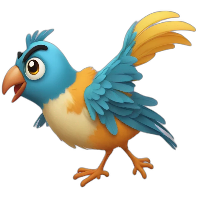 goofy bird emoji
