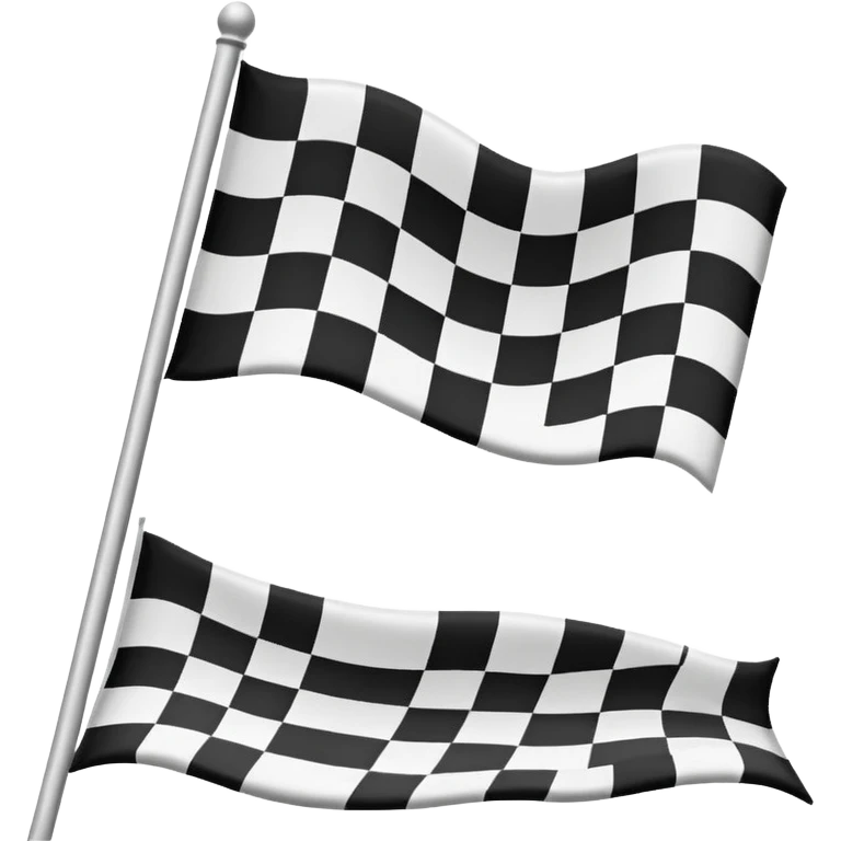 finish line with checkered flag emoji