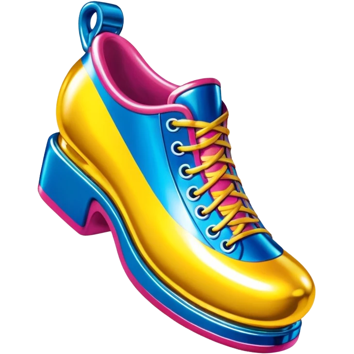 Jeff Koons style spam can shoe sculpture  emoji