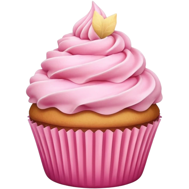Cupcake with pink icing emoji