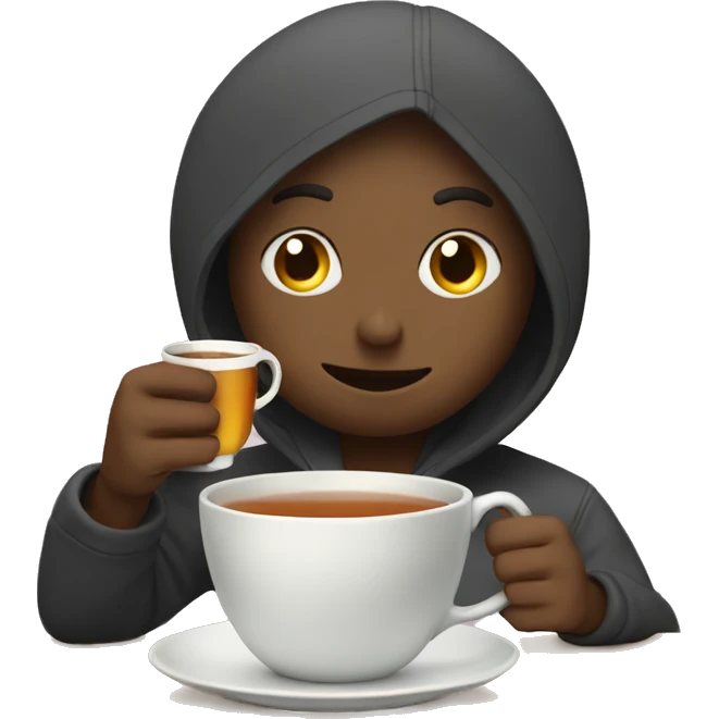 AI BOT drinking tea emoji