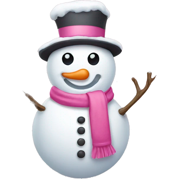 pink snowman emoji