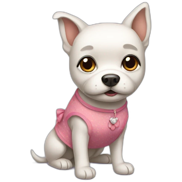 Dog with dress emoji