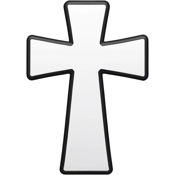 cross outline emoji