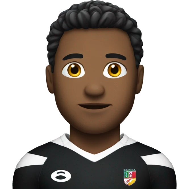 Rugby player in black jersey emoji