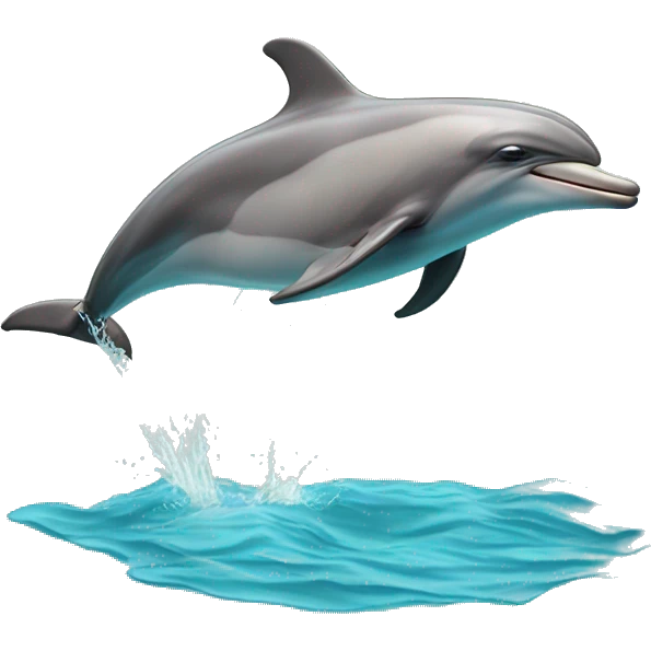Dolphins jumping out of the water  emoji