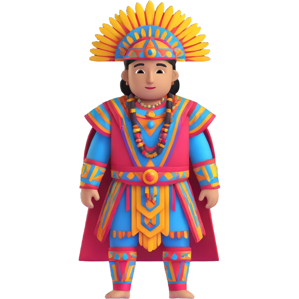 Toltec noble person with elaborate ceremonial outfit emoji