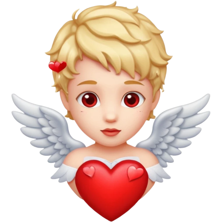 Cupido rodeado de corazones  emoji