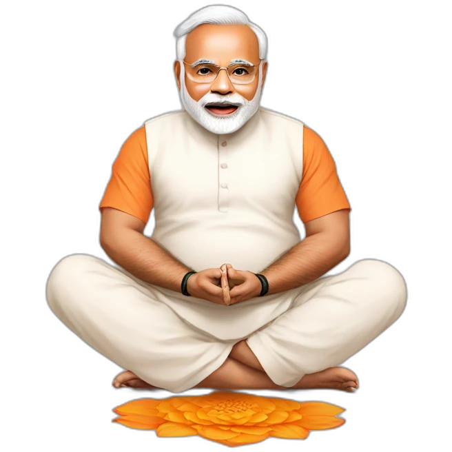 narendra modi doing yoga emoji