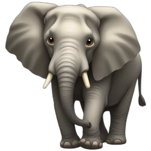Écureuil sur éléphant emoji