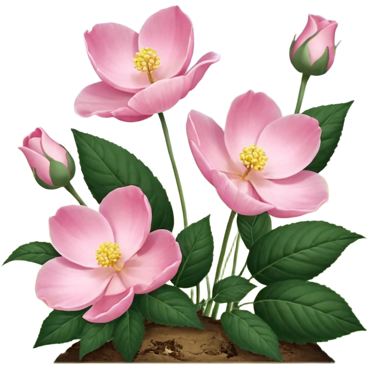 тюльпан розовый и один листочек стебель подлиннее emoji