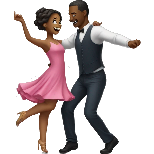Man dancing emoji with girl dancing emoji emoji