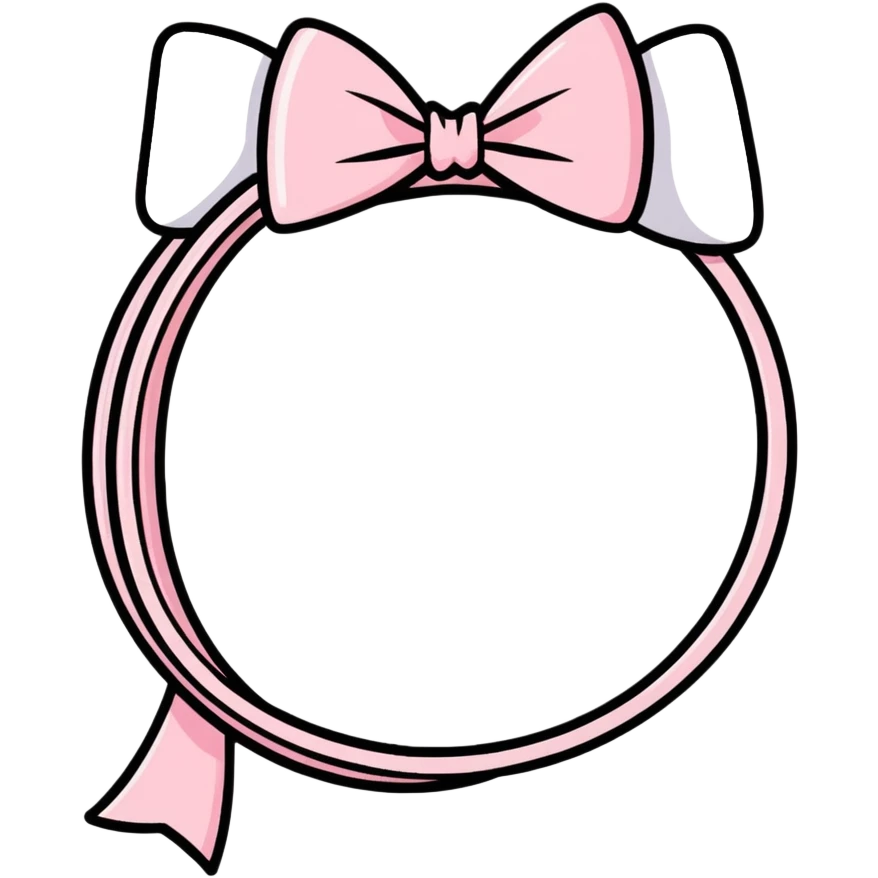 Pink bow emoji