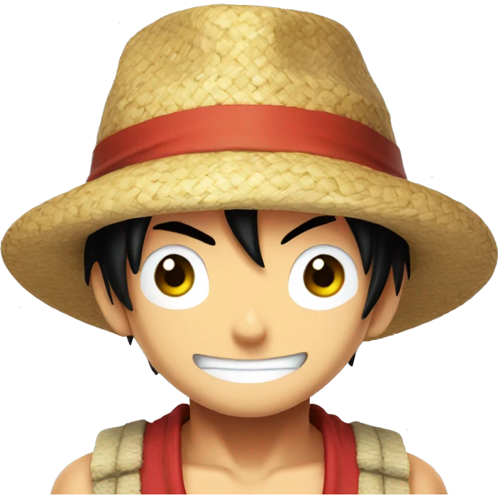 Luffy with strawhat emoji