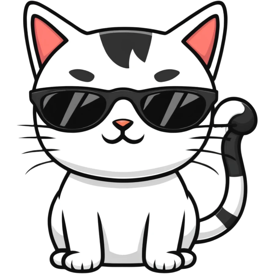 Cat with sunglasses emoji
