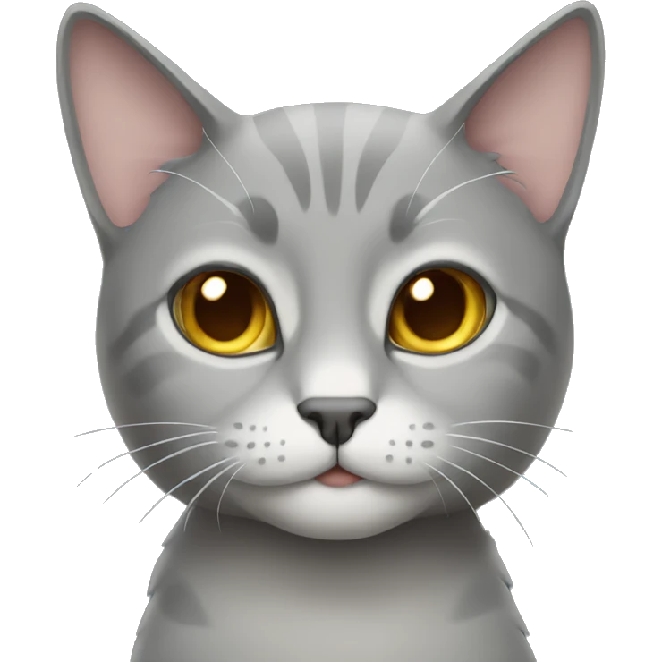 Grey cat emoji